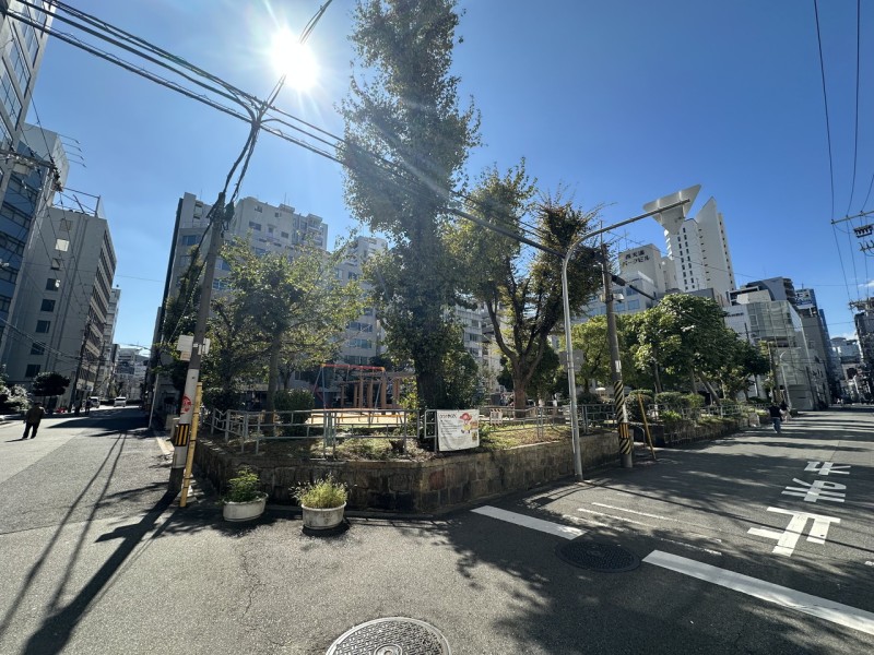 西側の区画には緑豊かな西天満公園があります。周辺には飲食店やカフェ、スーパーなどもあり、生活至便な立地です。また日本一長い天神橋筋商店街も近く、食べ歩きや毎日のお買い物にも活用出来ます。