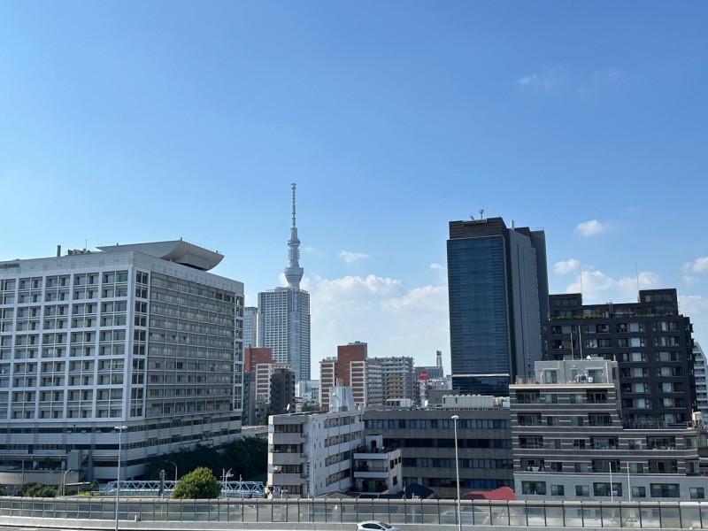 お部屋からは公園の豊かな緑やスカイツリーが望めます。都会の利便性を感じながらも、伸びやかで心穏やかな時間を過ごせるような住まいです。