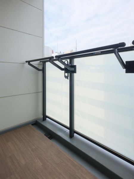 爽やかな風が吹き抜ける、バルコニーです。