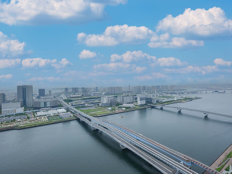 東京湾・レインボーブリッジ・富士山を一望する眺望が広がります。タワーマンション高層階ならではの景色が忙しない日々の喧騒を忘れさせ、心安らぐ伸びやかな時間を叶えます。